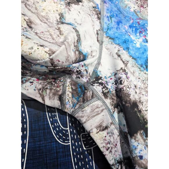 Alala High Rise Mesh Marble Print Leggings Multicolor Women's Size Medium - Picture 4 of 10